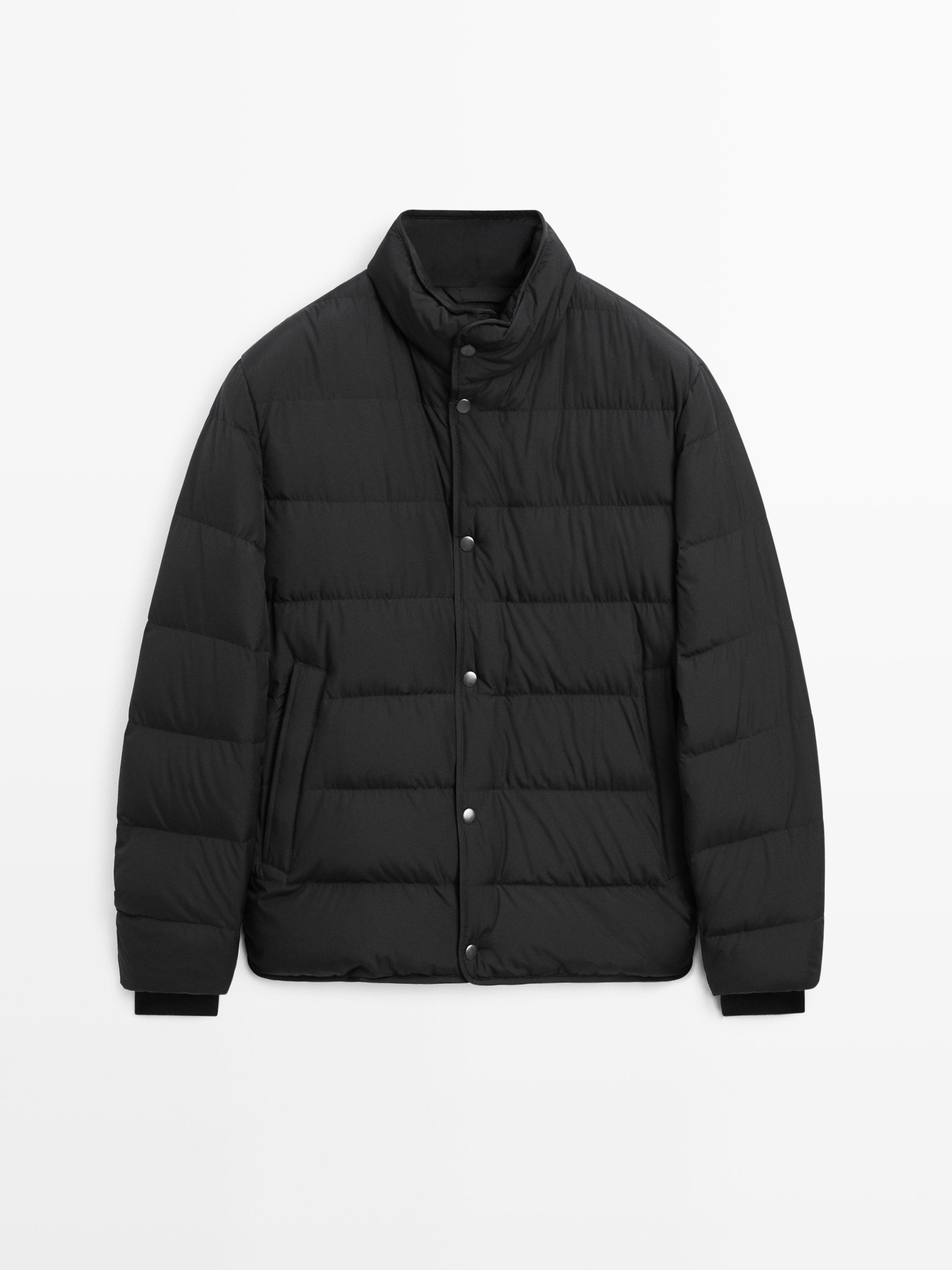Water-repellent puffer jacket with down blend
